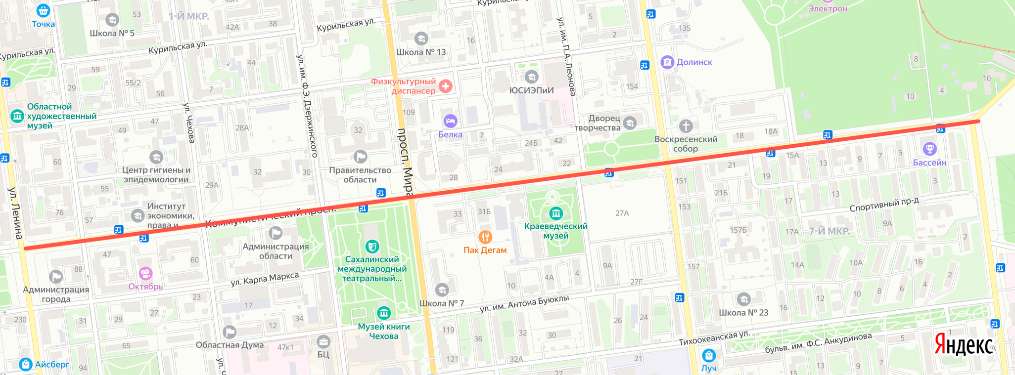 карта маршрута